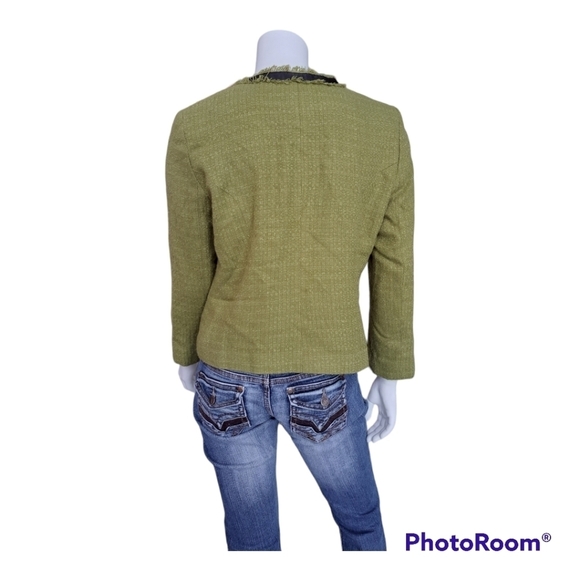 Jules & Leopold women's jacket green tweed womens size 8 blazer - Picture 7 of 16